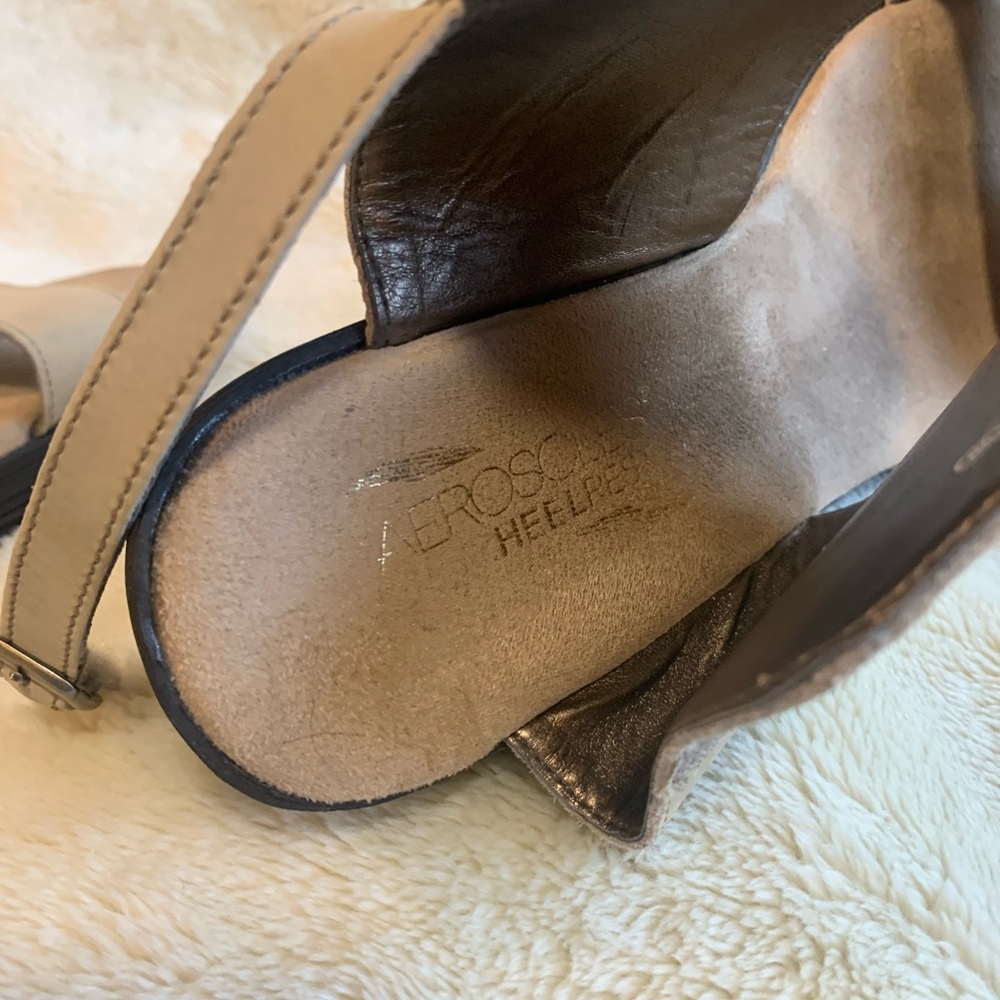 Aerosoles tan leather wedge sandals “In the Bog” size 9 - Picture 7 of 10